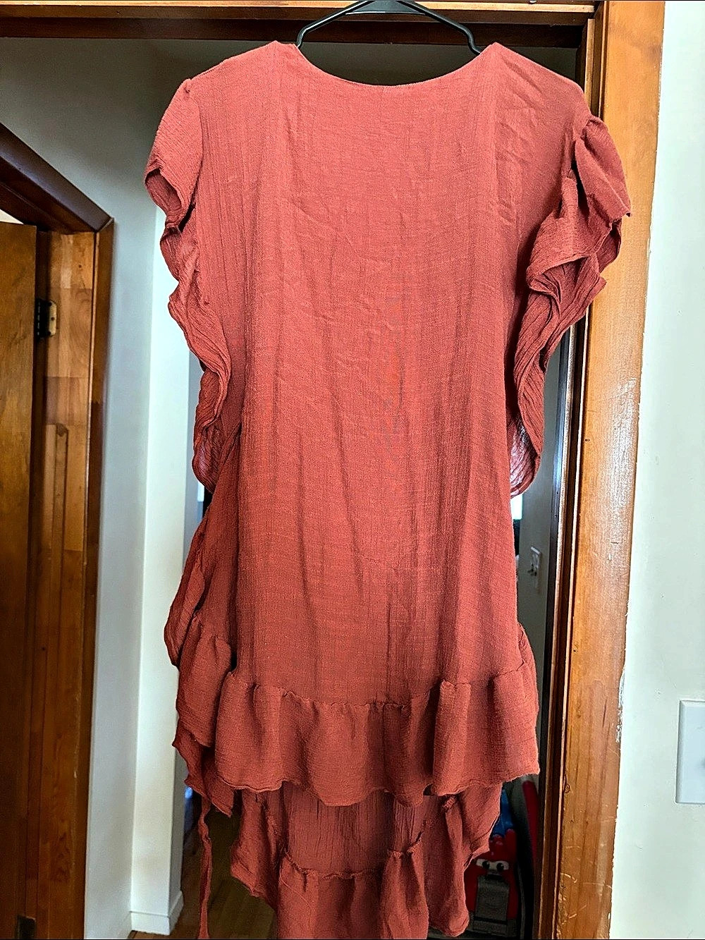 Mia Joy Ruffle Dress in Red Size 8 Like New